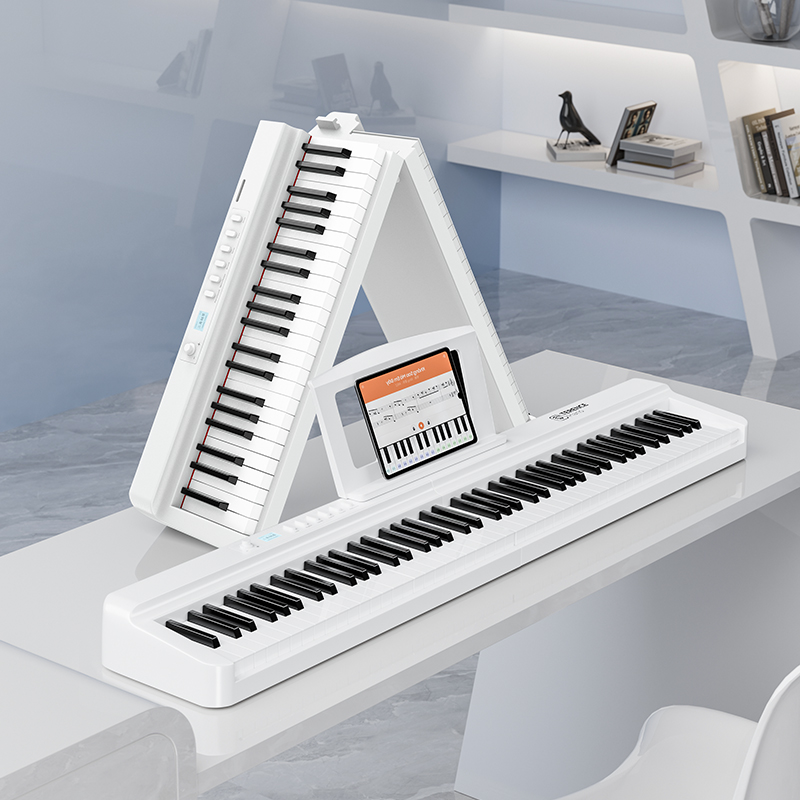 新品發(fā)布丨特倫斯TERENCE X88E折疊電鋼琴新添「時(shí)尚白」，時(shí)髦與高級(jí)感的碰撞